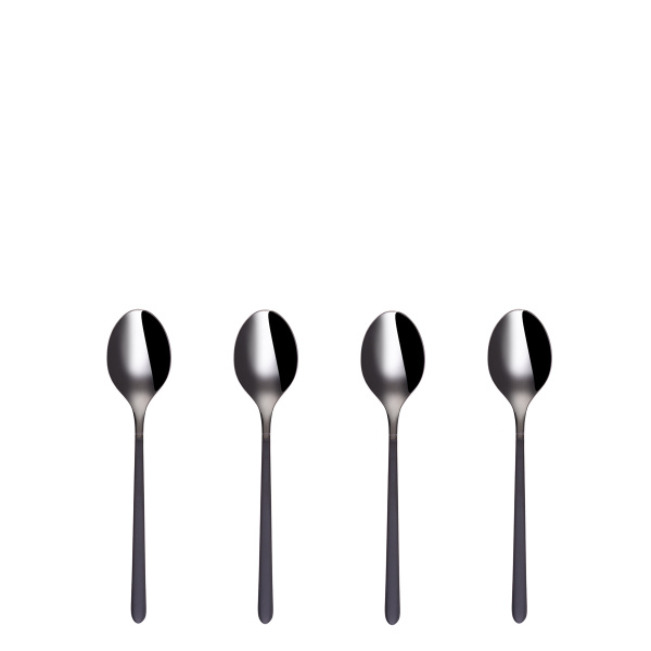 Set lingurițe mocca 4 buc. - Porto PVD titan închis / negru sablat