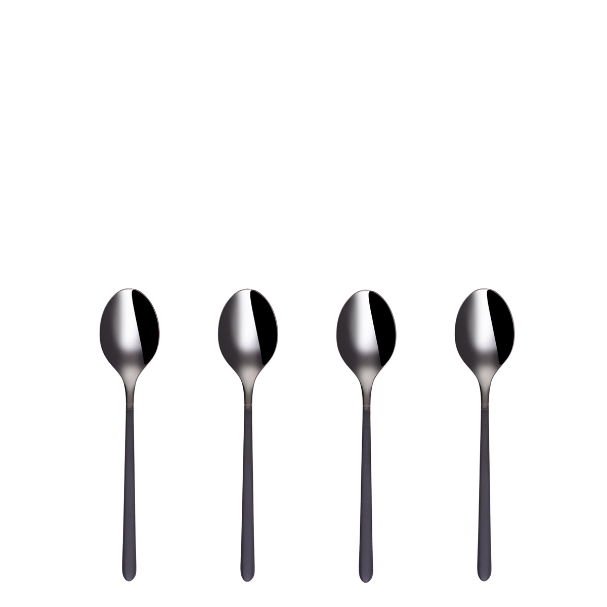 Set lingurițe mocca 4 buc. - Porto PVD titan închis / negru sablat