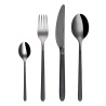 Set tacâmuri 16 bucăți — Porto PVD titan închis / finisaj nisipit negru