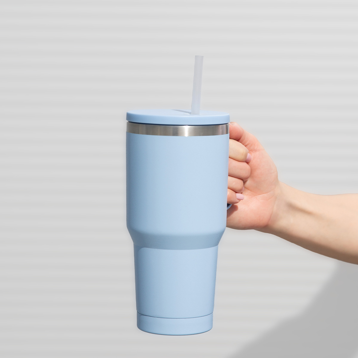 Cană termică To Go Cup by Sola - albastru deschis mat