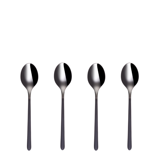 Set lingurițe de cafea 4 buc. - Porto PVD titan închis / negru sablat