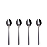 Set linguri de cafea 4 buc — Porto PVD titan întunecat / negru sablat