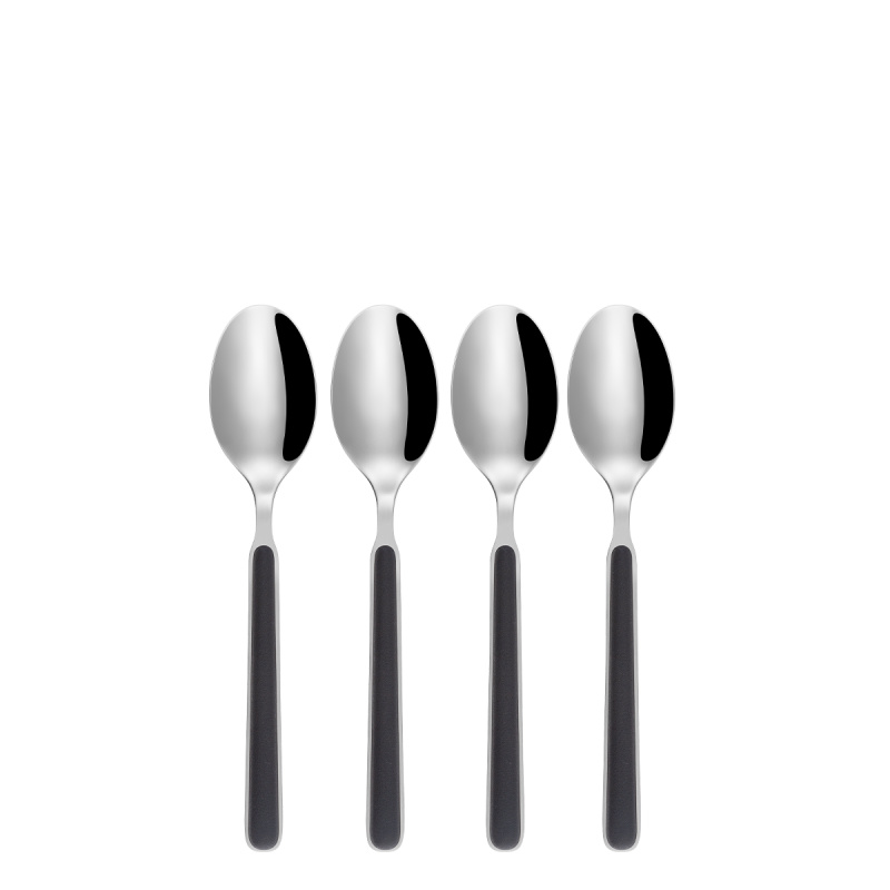 Set 4 lingurițe de cafea - Gallery negre