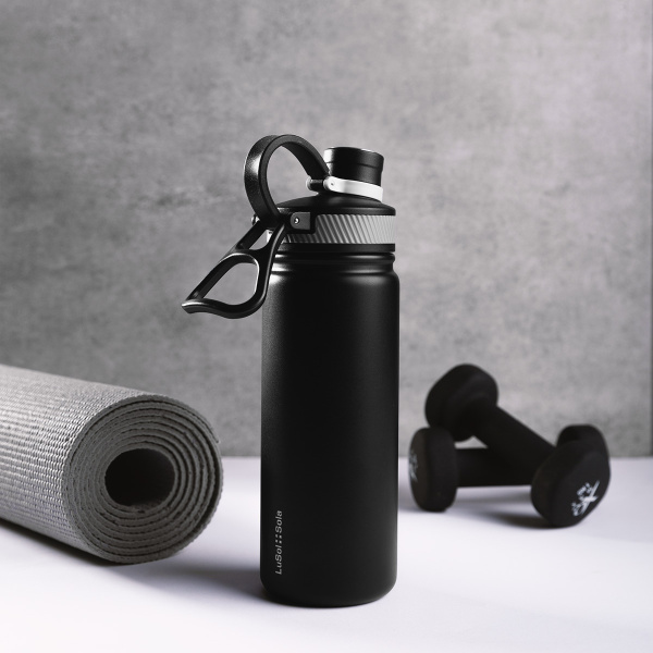 Sticlă din oțel inoxidabil 650 ml negru mat - To Go
