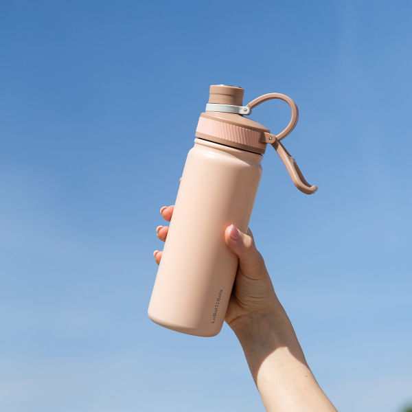 Sticlă din oțel inoxidabil 650 ml roz mat - to Go