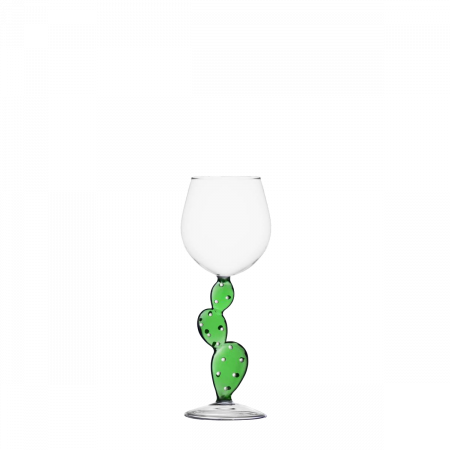 Pahar de vin cactus verde