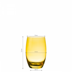 Pahare Tumbler galbene 460 ml, 6 bucăți - Optima Glas Lunasol
