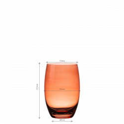 Pahare Tumbler roșii 460 ml, 6 bucăți - Optima Glas Lunasol
