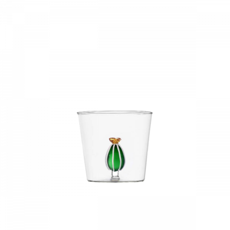 Pahar cu cactus cu floare de chihlimbar 350 ml