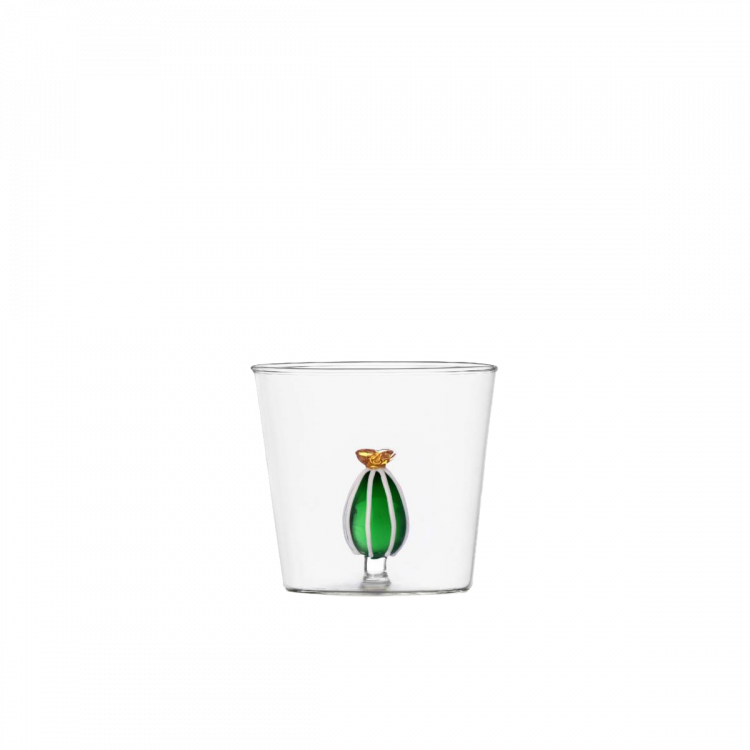 Pahar cu cactus cu floare de chihlimbar 350 ml