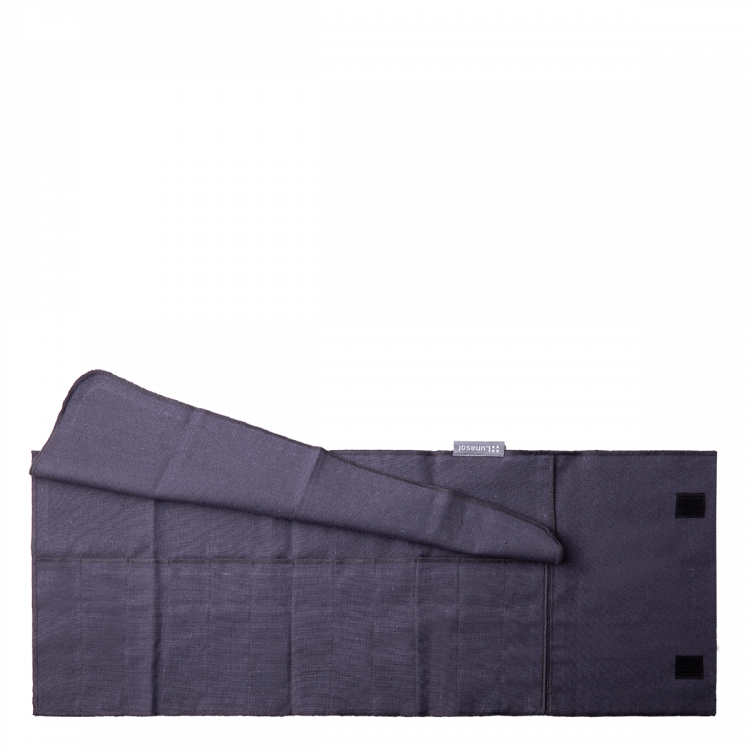 Sac de depozitare pentru tacâmuri din bumbac gri închis, 52 x 26 cm - Basic Ambiente
