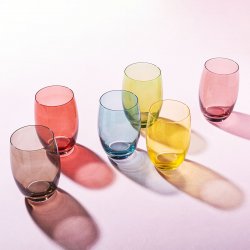 Pahare Tumbler colorate 460 ml, 6 bucăți - Optima Glas Lunasol