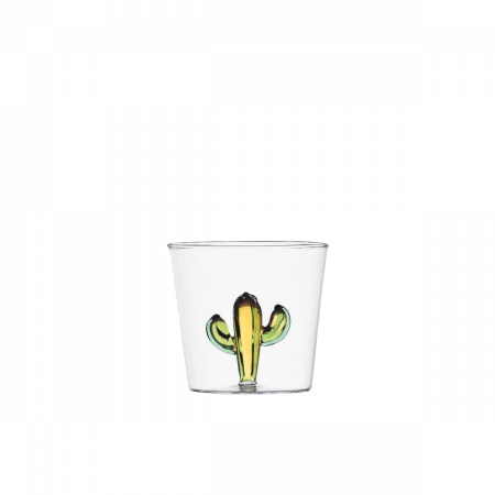 Pahar cu cactus verde-chihlimbar 350 ml