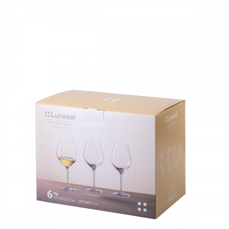 Pahare pentru vin alb 430 ml set 6 buc - Optima Line Glas Lunasol