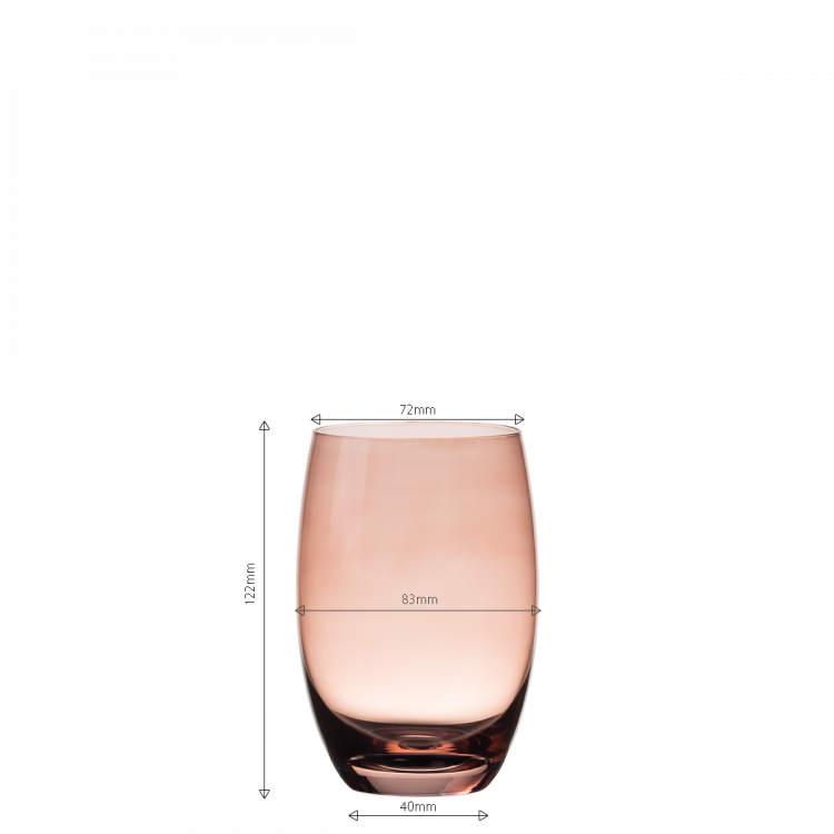 Pahare Tumbler burgundy 460 ml, 6 bucăți - Optima Glas Lunasol