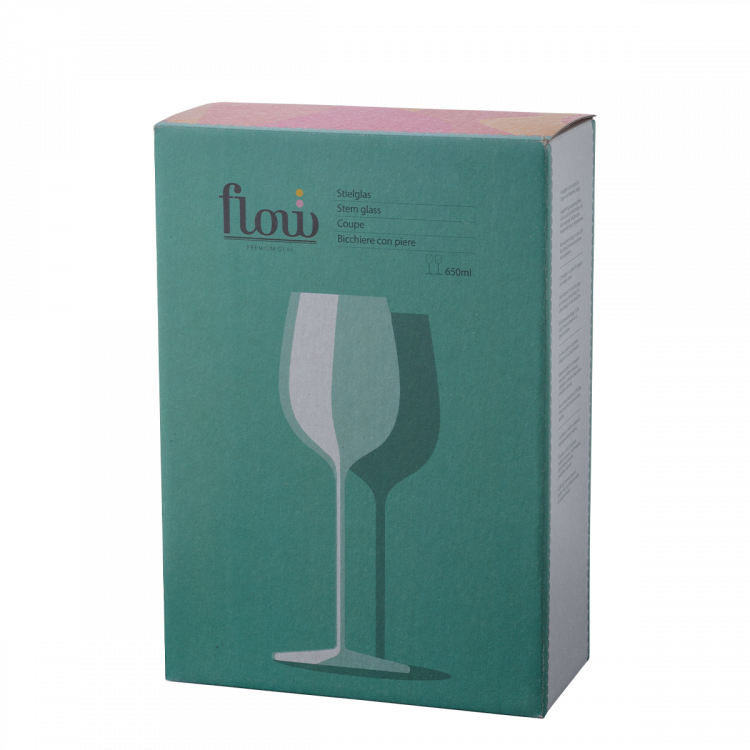 Pahare pentru vin roșu 650 ml set 2 buc - FLOW Glas Platinum Line