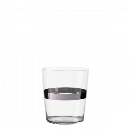 Pahare Tumbler cu dungi platinate 440 ml set 6 buc. - 21st Century Glas Lunasol META Glass