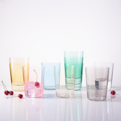 Pahare Tumbler gri 515 ml set 6 buc – 21st Century Glas Lunasol META Glass