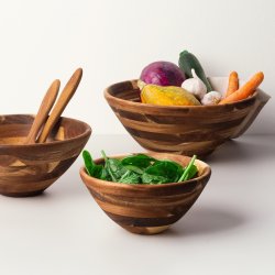 Bol pentru salată mic Salcâm ø 20,3 cm - FLOW Wooden