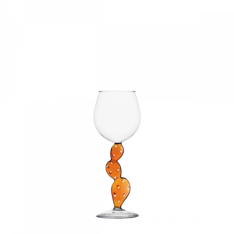 Pahar de vin cactus portocaliu - Ichendorf