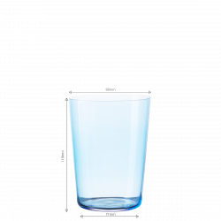 Pahare Tumbler albastre 515 ml set 6 buc – 21st Century Glas Lunasol META Glass