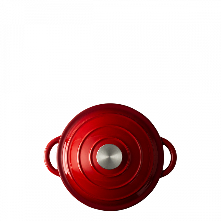 Oală din fontă emailată, roșie ø 20 cm - Jupiter Lunasol