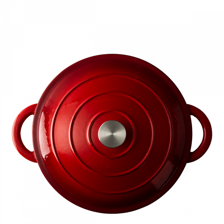 Oală din fontă emailată, roșie ø 28 cm - Jupiter Lunasol