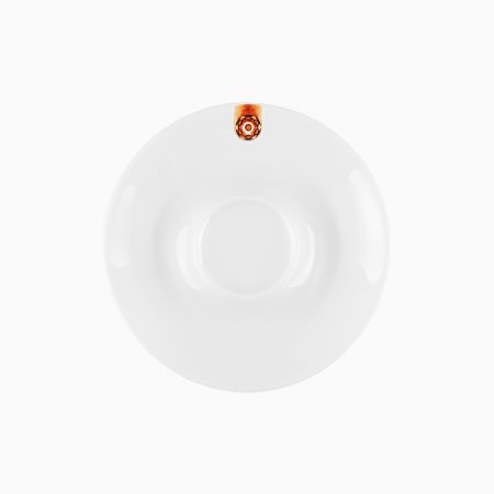 Farfurioară de cafea/ceai cu ornament maro 15 cm – Gaya RGB