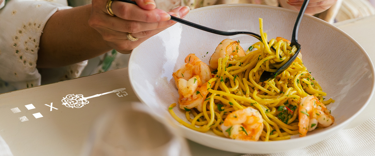 Spaghete cu creveți, pe care le puteți pregăti și acasă